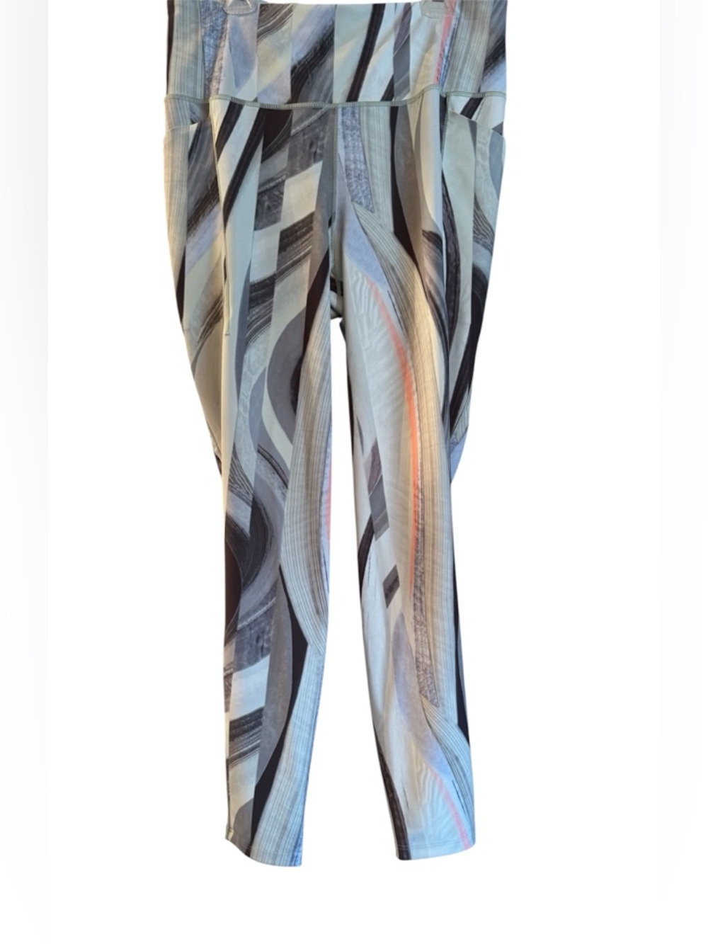 NWOT Women’s Calia Power Move Abstract Wave Pattern Leggings.